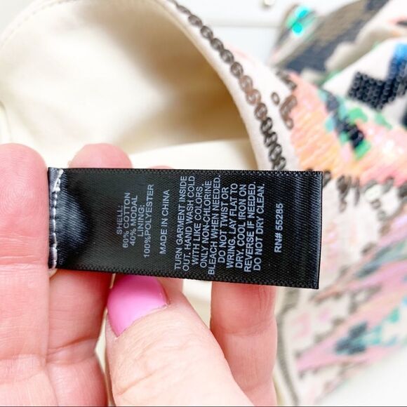 Express Aztec Design Sequin Pull-on Mini Skirt XS NWOT - Picture 5 of 6